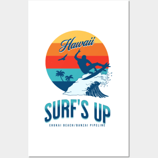 Surf's Up Banzai Pipeline Posters and Art